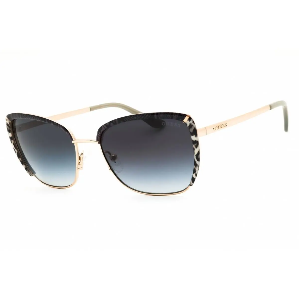 Women`s Sunglasses Gold Metal Cat Eye Shape Full Rim Frame GU00218 32B by Guess