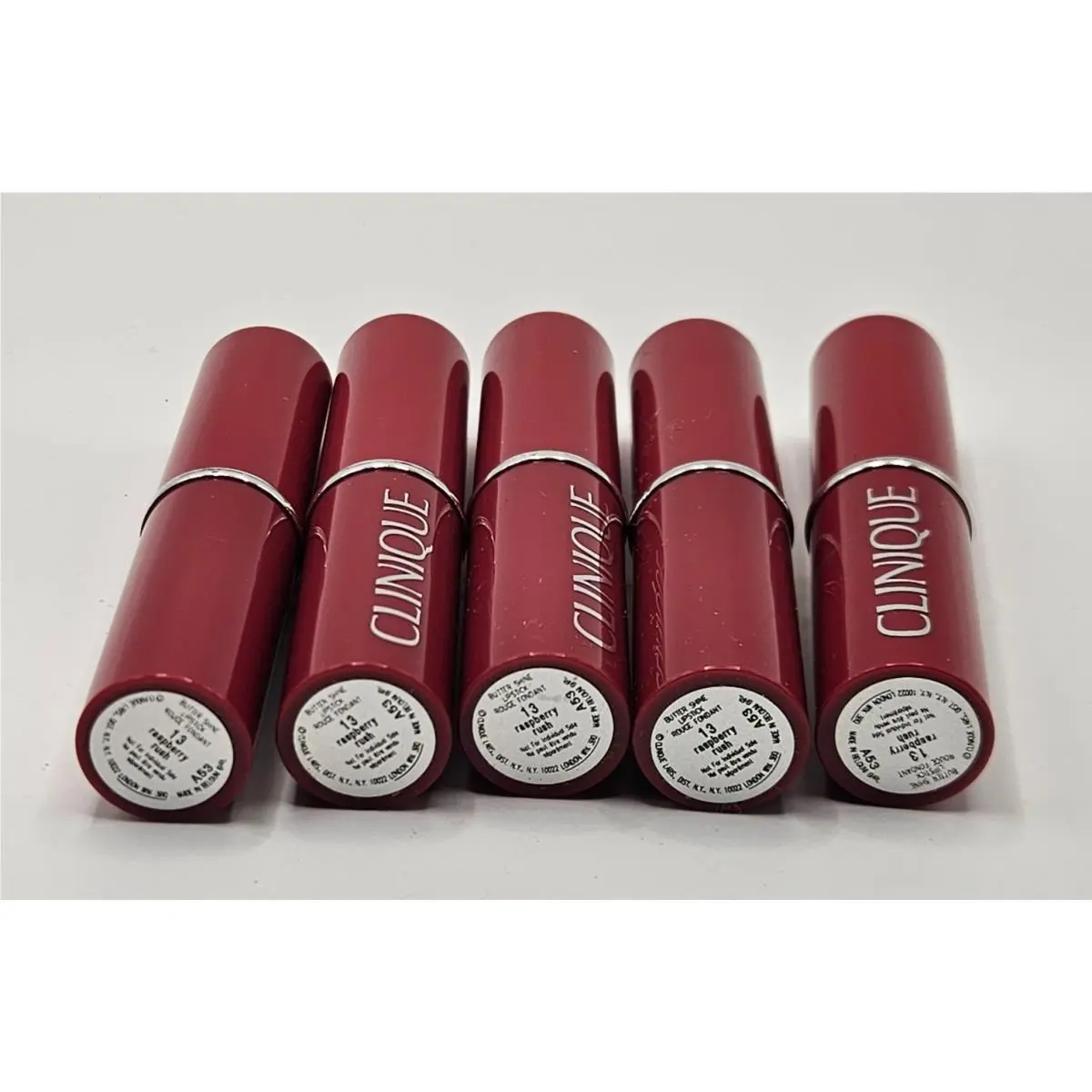 5 Clinique Butter Shine Lipstick - 13 Raspberry Rush - Full Size -gwp Vhtf