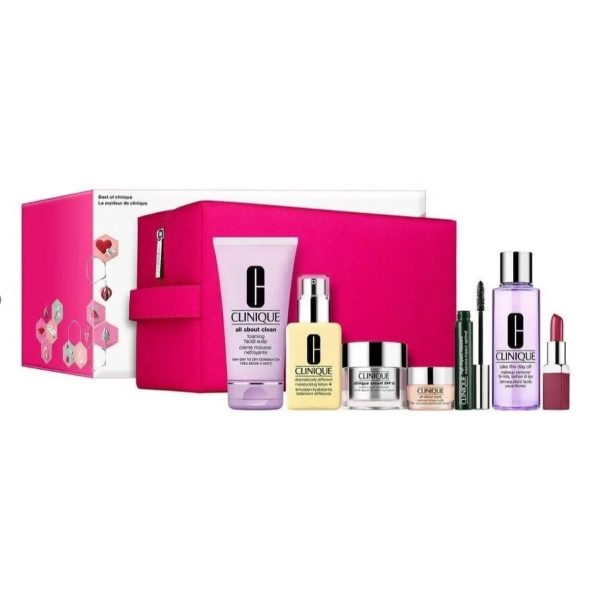 8 Piece Best OF  Skin Care Makeup Gift Set Box Full Size Favorites by Clinique