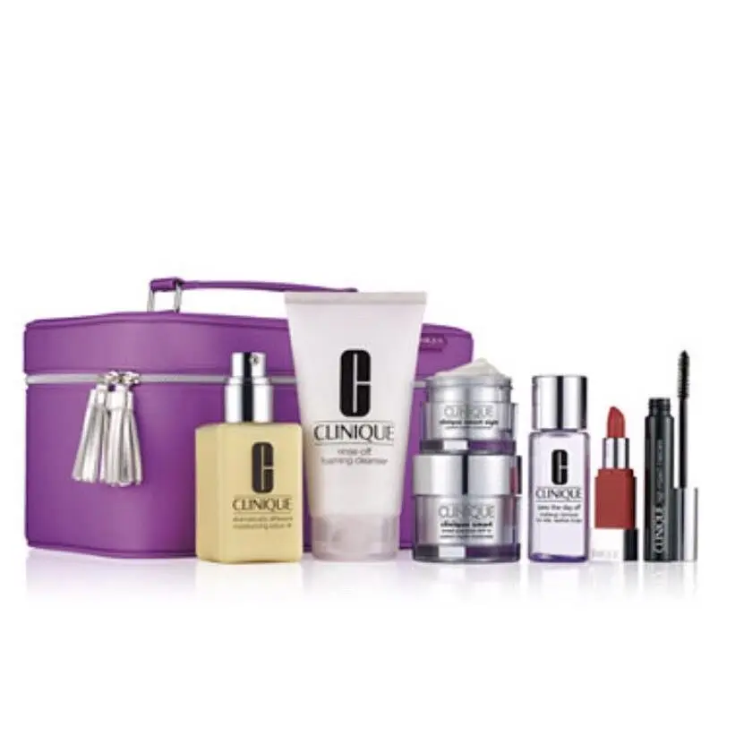 Best of  7-Pc Gift Set Train Case 5 Full Size + 2 Deluxe by Clinique