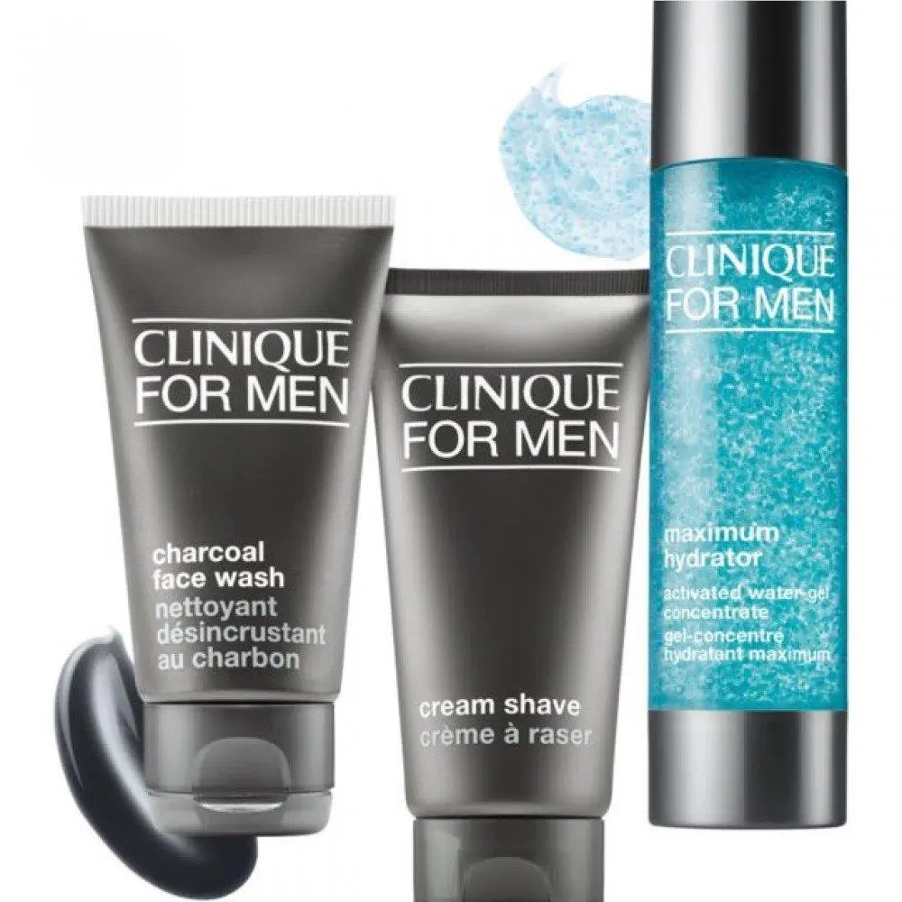 For Men Daily Intense Hydration 3pc Set: Shave Cream Wash Hydrator by Clinique