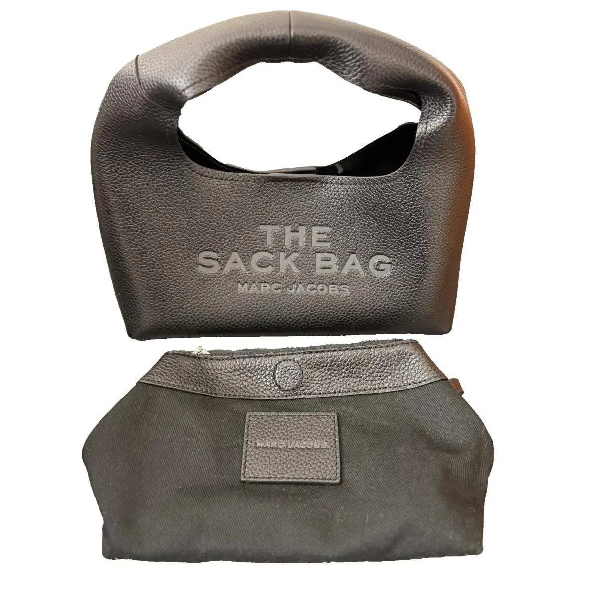 Marc Jacobs Mini Sack Satchel Bag Black Leather Dust Bag Pouch Included
