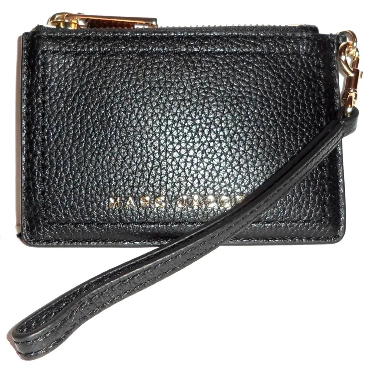 Marc Jacobs Black Leather Key Holder Purse Wristlet