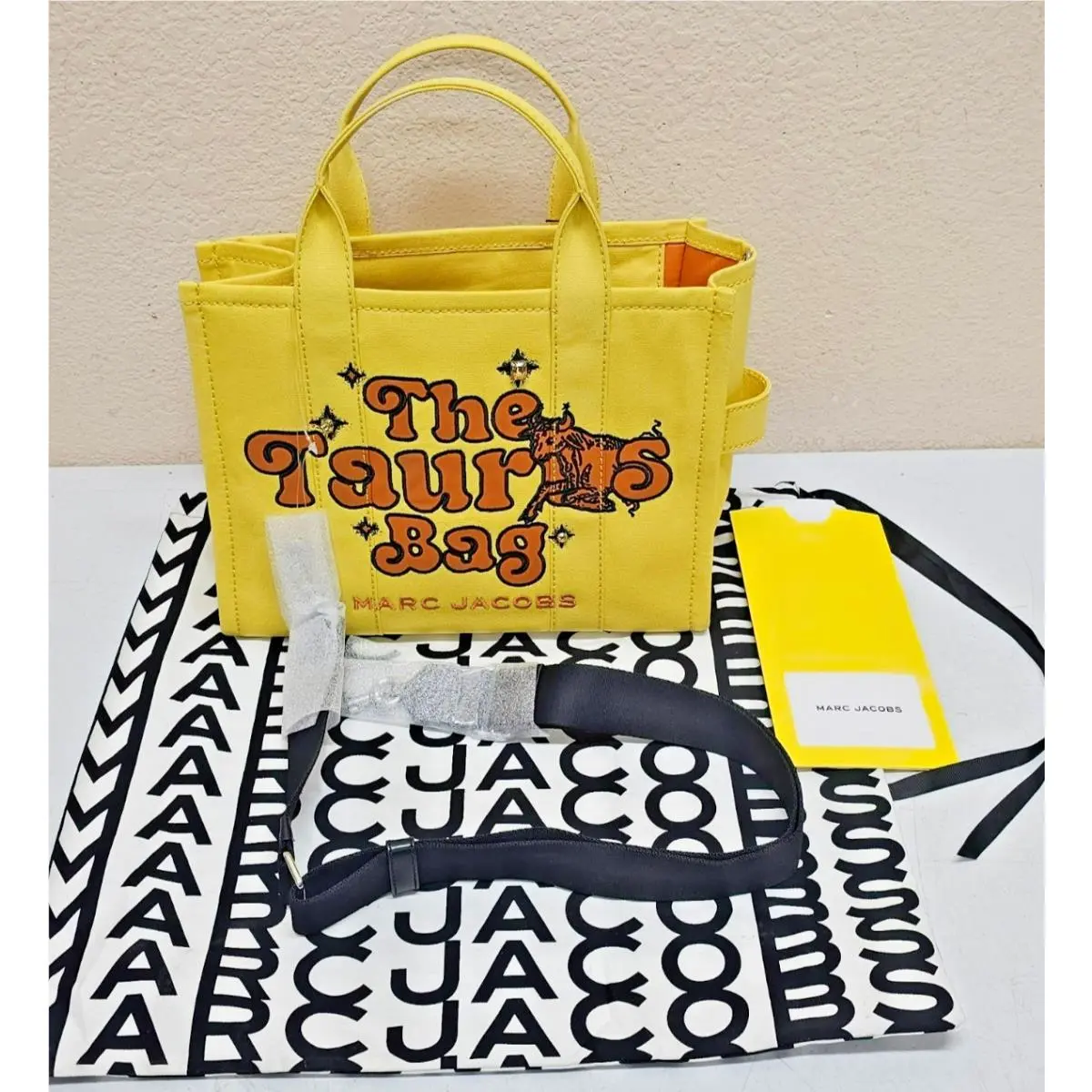 Marc Jacobs Taurus The Zodiac Canvas Tote Bag Medium 2Way Crossbody