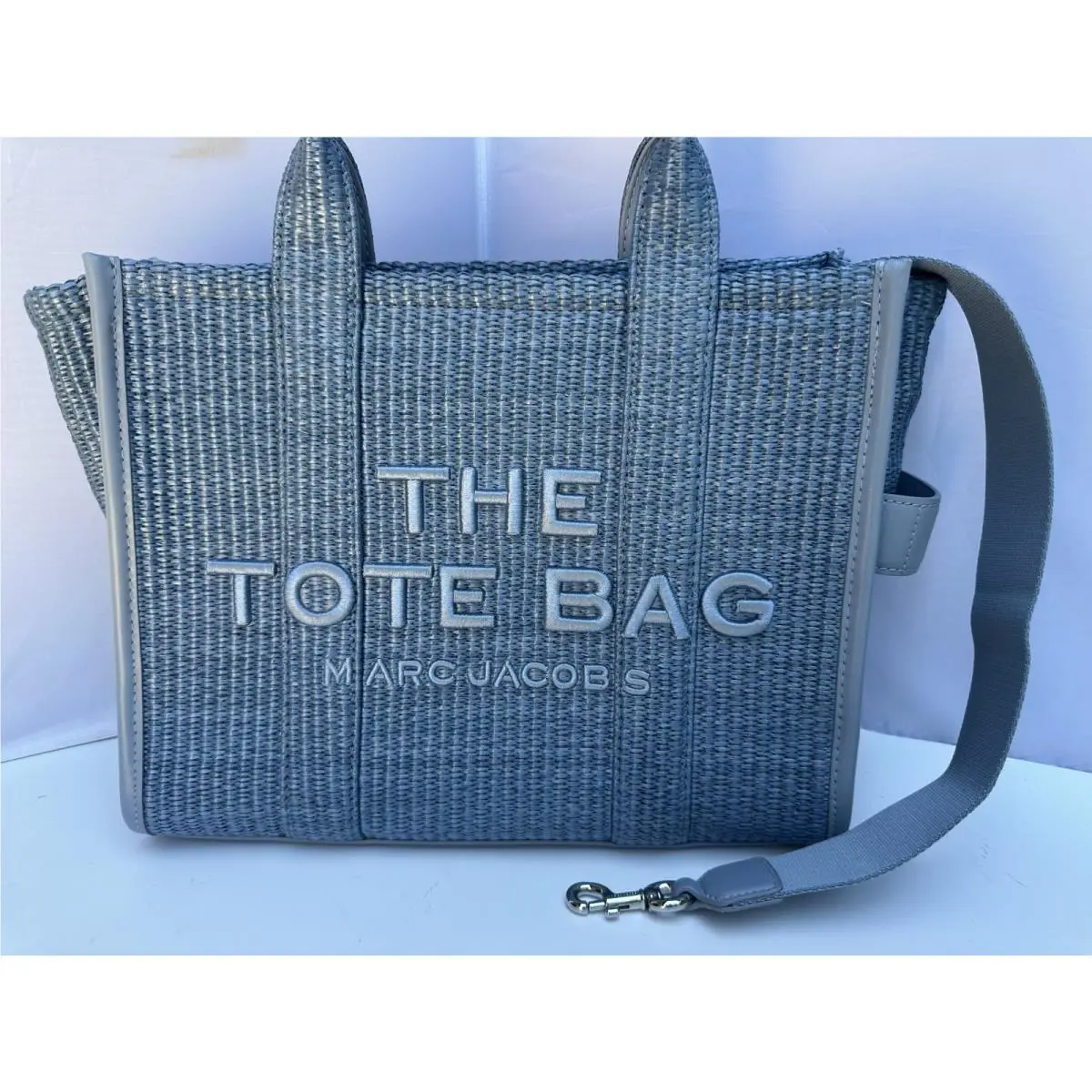 Marc Jacobs The Woven Medium Tote Bag Blue Handbag