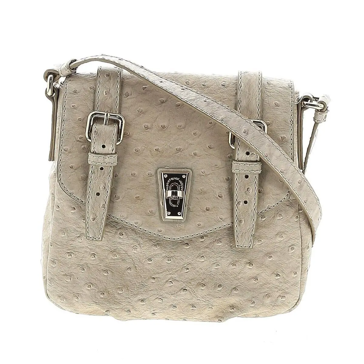 Marc Jacobs Ozzie in Chinchilla Intergalocktic Ostrich Crossbody Purse
