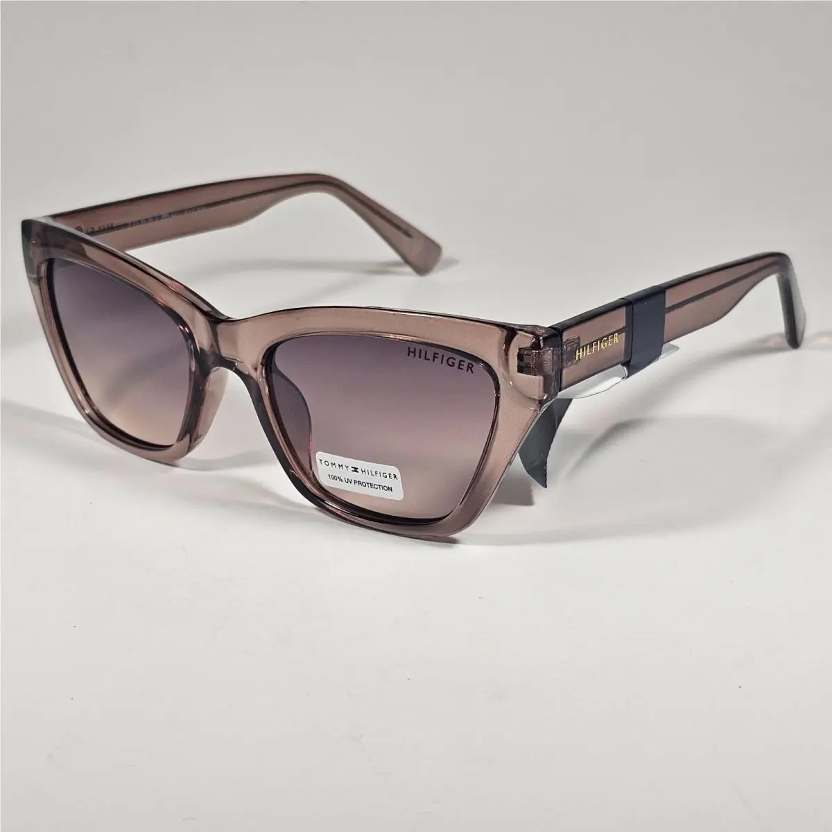 WP OL645 Cat Eye Sunglasses Brown Beige Frame Gradient Lens by Tommy Hilfiger