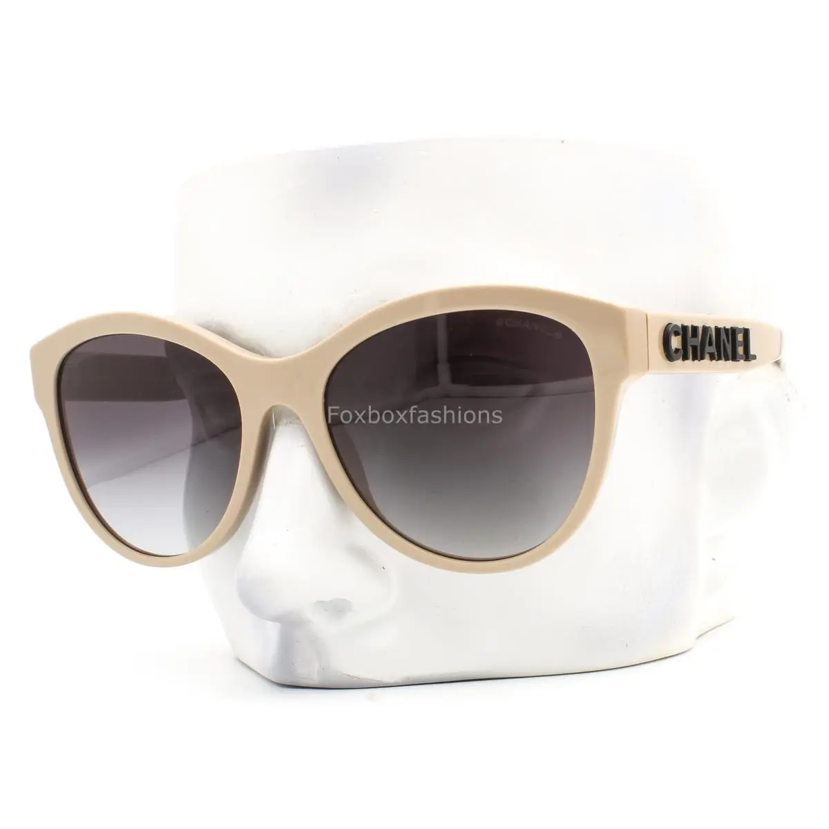 Sunglasses ch5458A 1520/S6 Taupe Beige Brown Black Logo with Case by Chanel