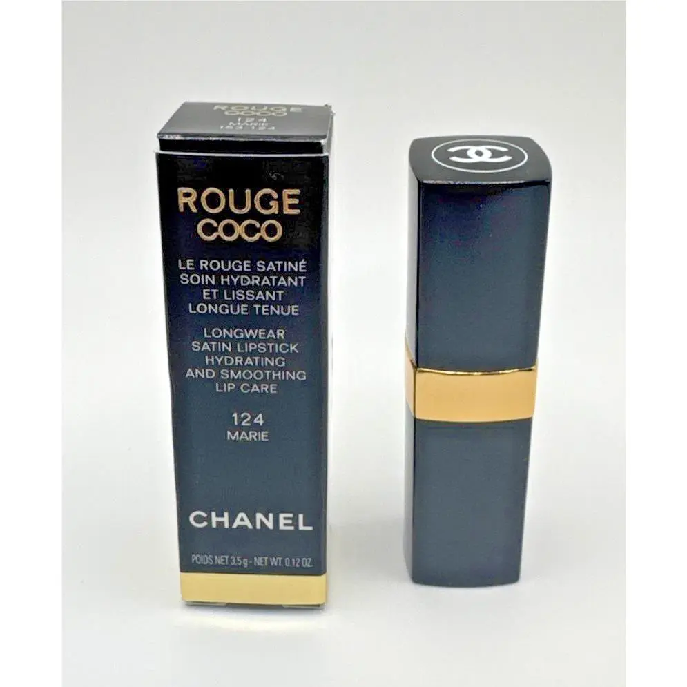 Chanel Rouge Coco Longwear Satin Hydrating Lipstick 124 Marie .12 Oz