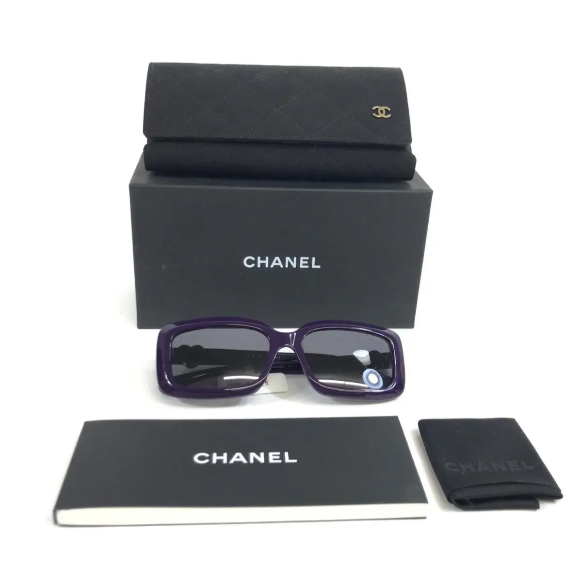Sunglasses 5520-A c.1758/T8 Shiny Purple Asian Fit Frames w/ Gray Lenses by Chanel