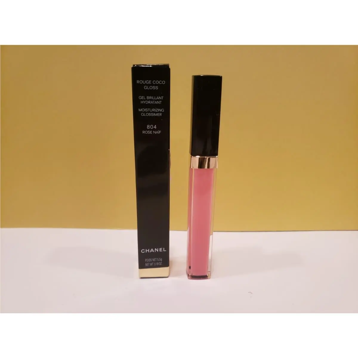 Chanel Rouge Coco Gloss Moisturizing Glossimer 804 Rose Naif