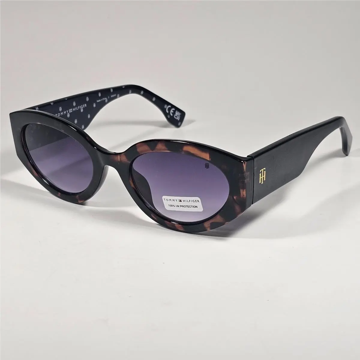 Women`s 53mm Black Frame Gray Lens Sunglasses WP OL648 by Tommy Hilfiger