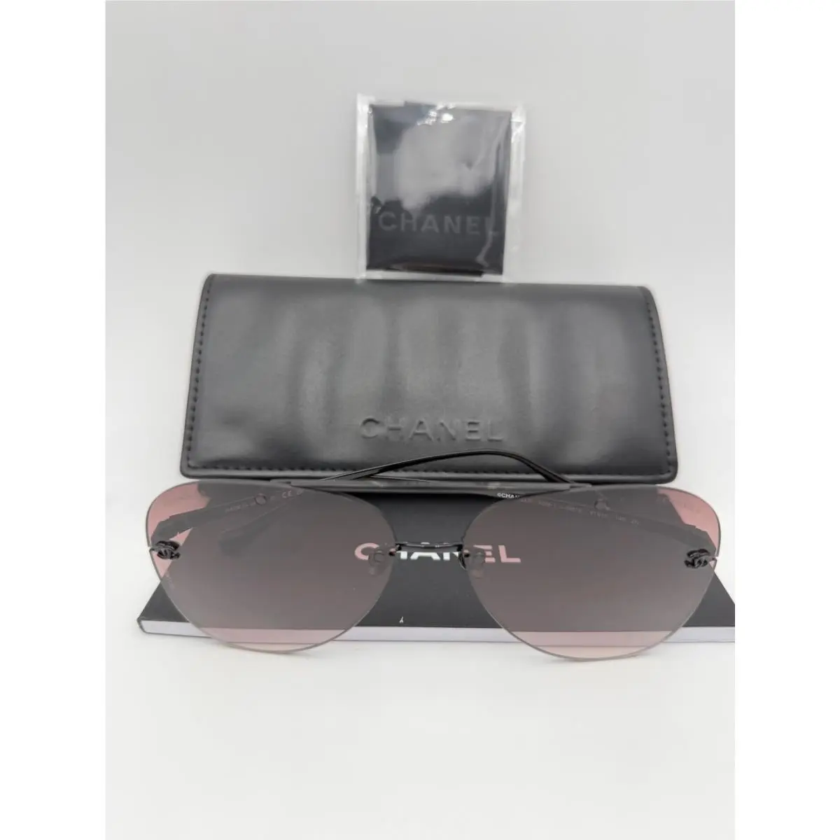 Sunglasses 4285T 48619 Black Brown Grey Lens 61 15 140 Titanium Pilot by Chanel