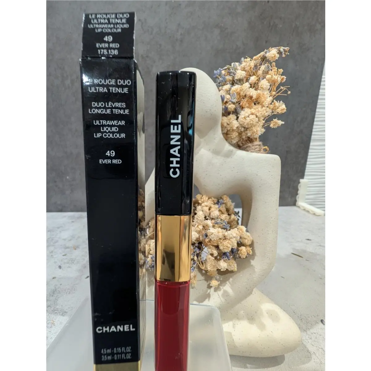 Chanel Le Rouge Duo Ultra Tenue Ultrawear Liquid Lip Color + Gloss 49 Htf Oos