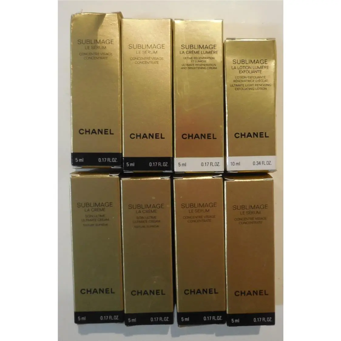 Lot of 4  Sublimage LE Serum 2 LA Creme 5ml / 0.17oz Each 1 Lumiere Cre by Chanel