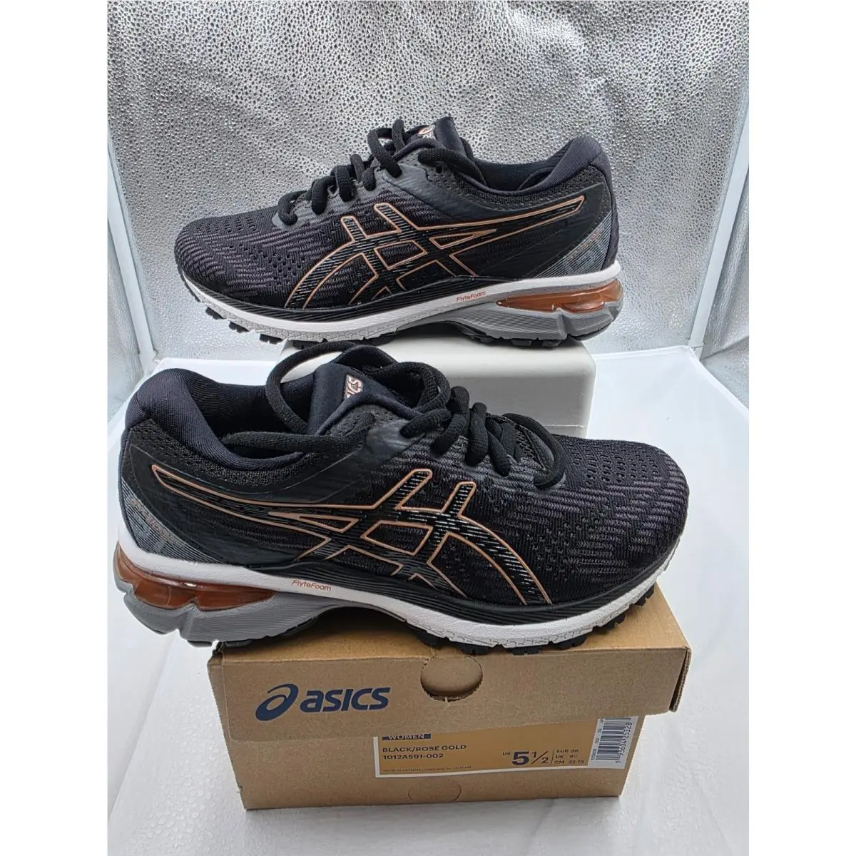 Asics GT 2000 8 Running Black Rose Gold W - Size 5.5 Women