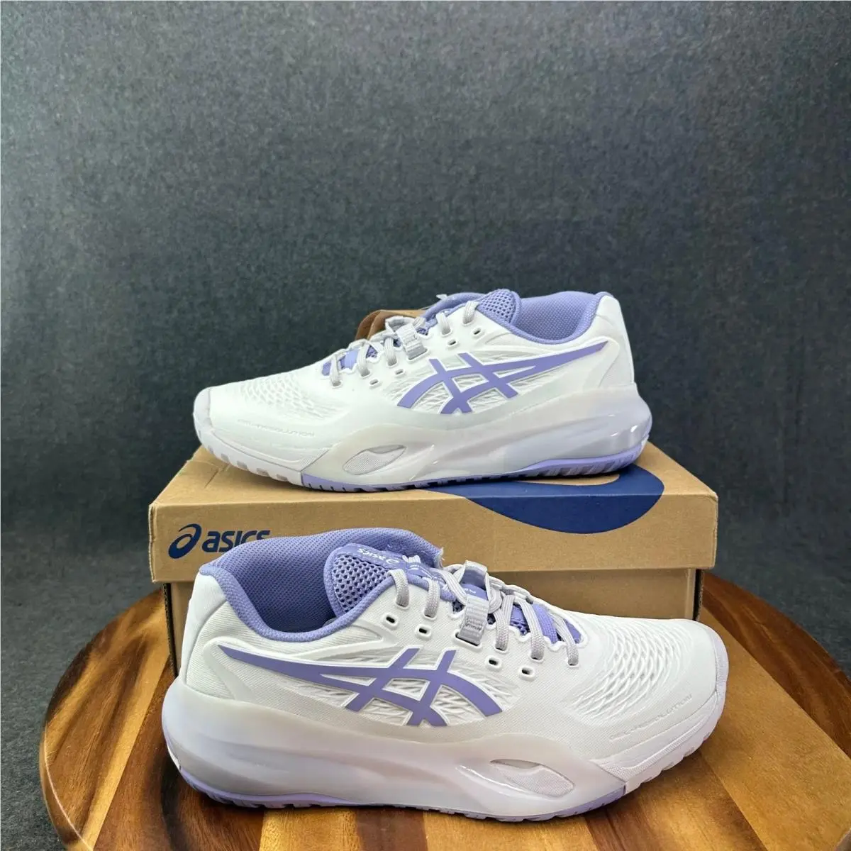Asics Size 7 Women`s Gel-resolution X White Bluebell Tennis Shoes