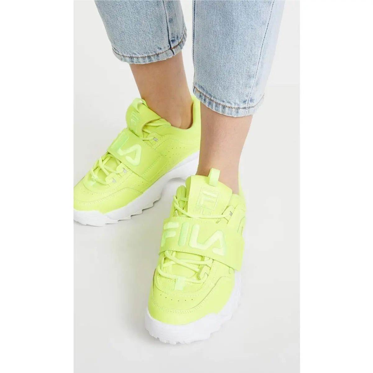 Fila Disruptor 2 II Applique 5XM00807_720 Yellow Women`s Shoes Size : 8.5