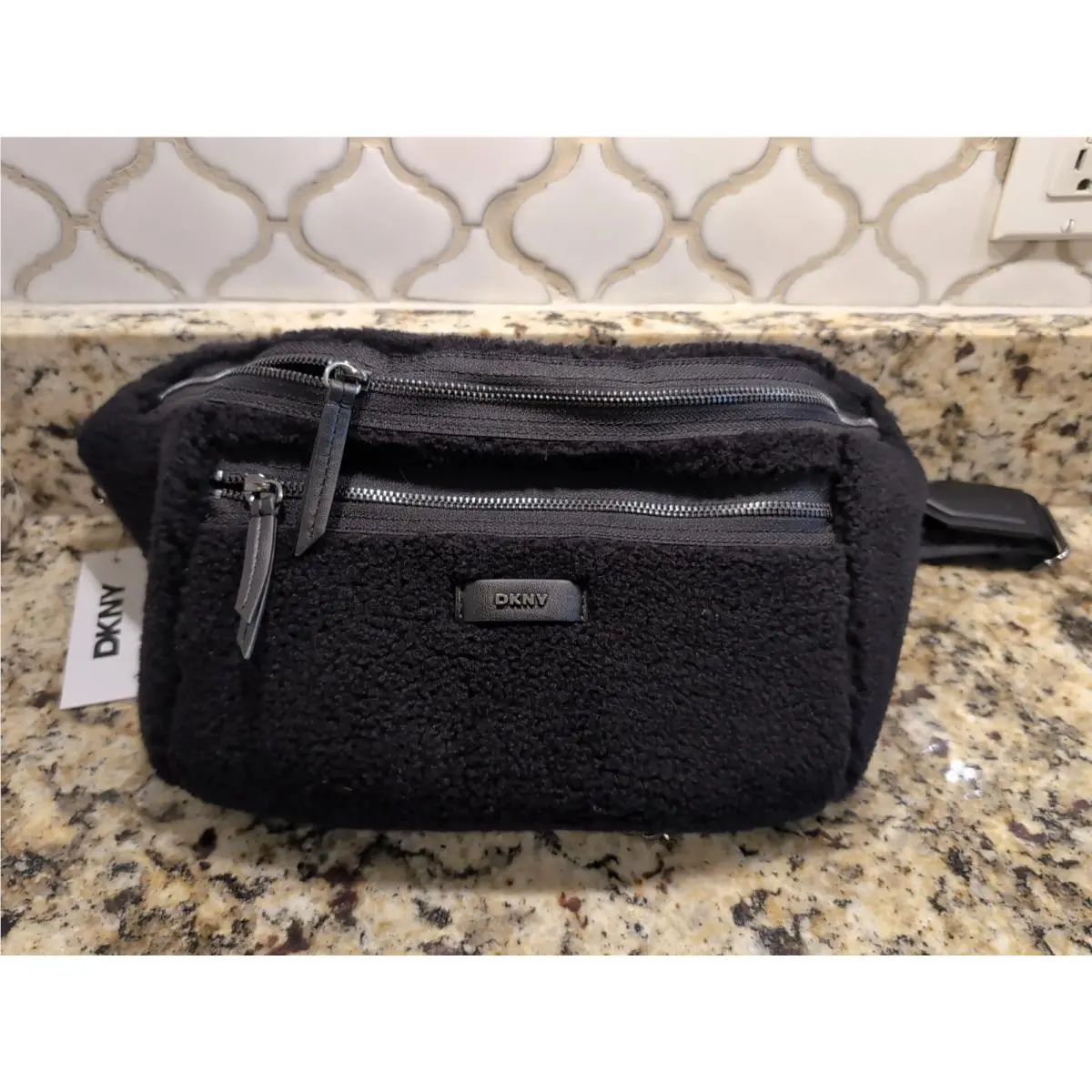 Dkny Maddox Sling Black Large Sherpa Belt Bag / Fanny Pack / by DKNY