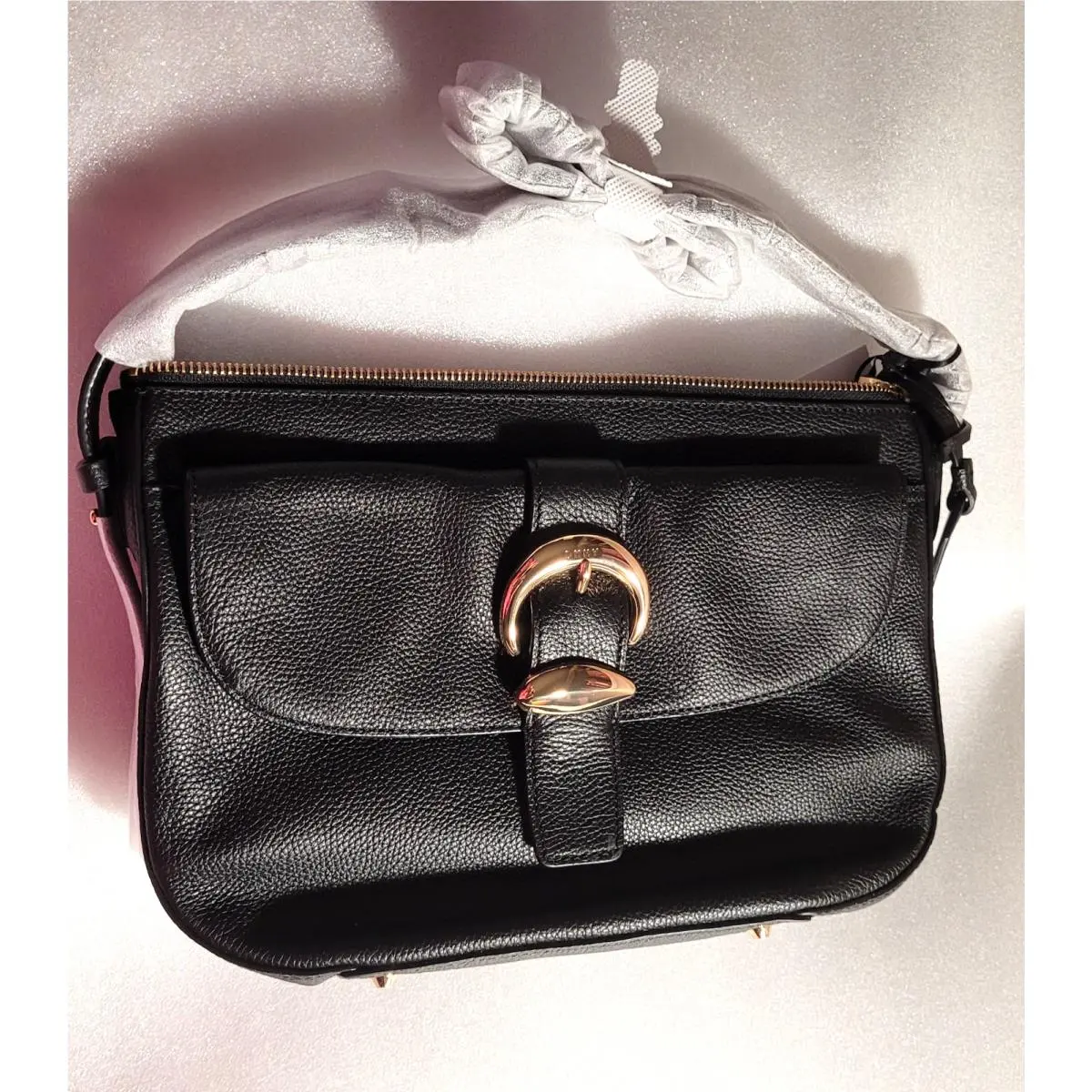 W/tag Dkny Donna Karan York Pebble Leather Black Demi Hobo Bag Ltd Ed by DKNY