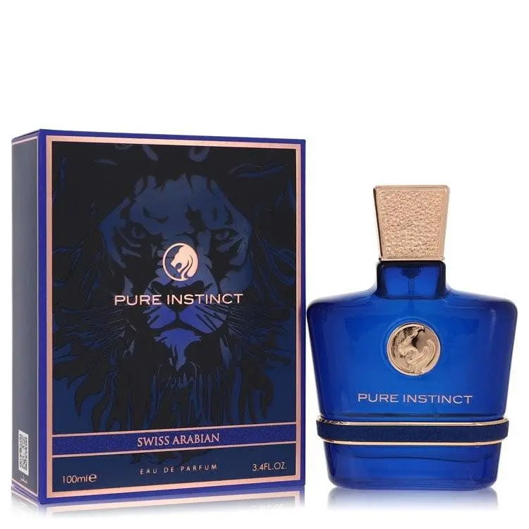 Pure Instinct Edp Spray 3.4 oz 100 ml Cologne For Men Amber Woody by Swiss Arabian