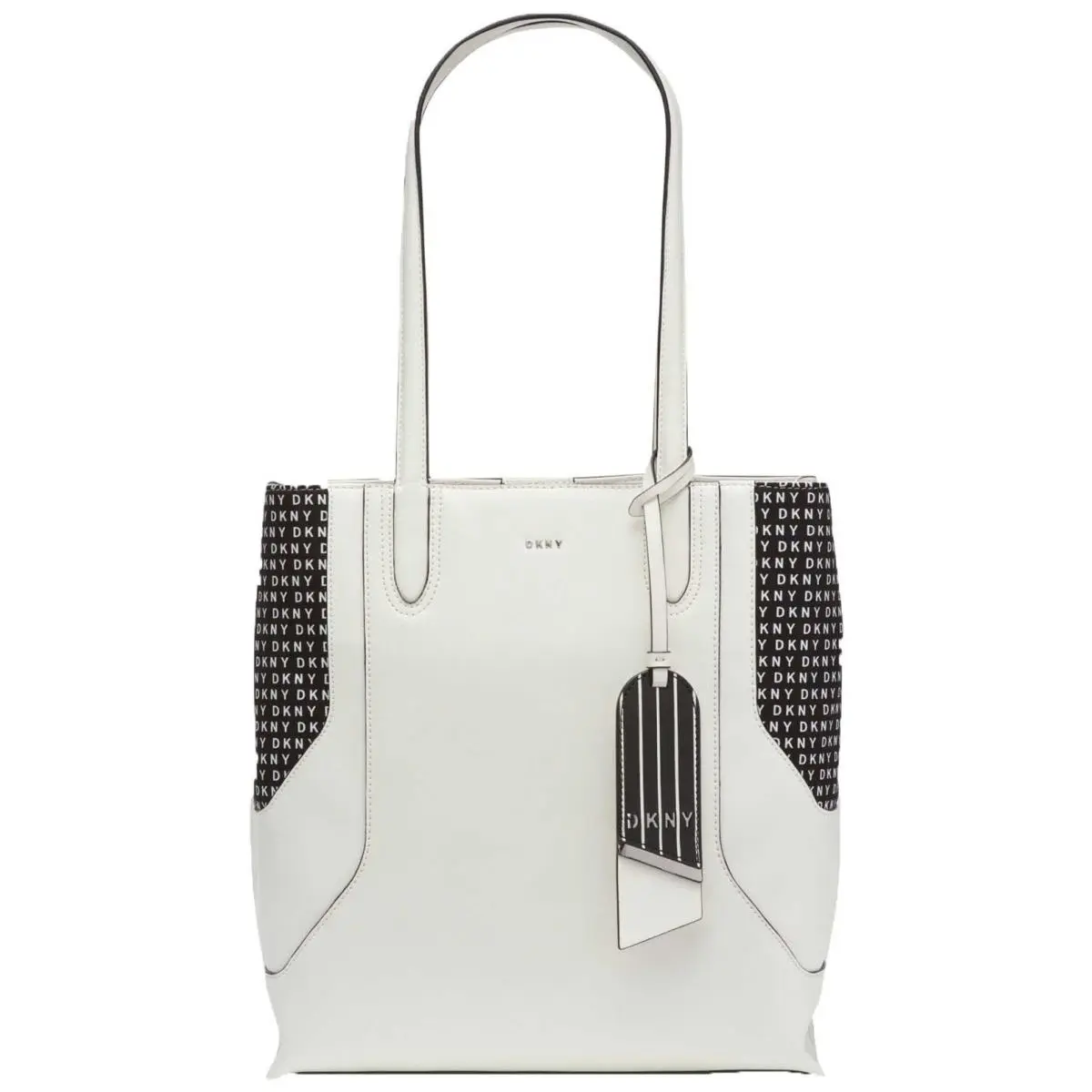 Dkny Jade Tall Signature Handbag Totes White by DKNY