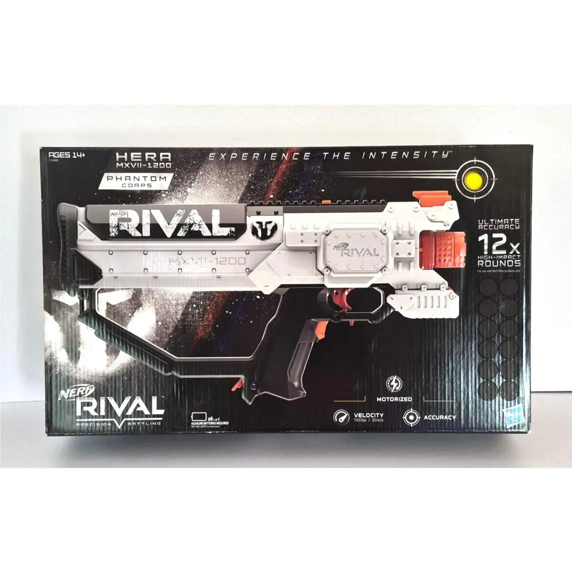 Nerf Rival Hera Mxvii 1200 White Combat Blaster w/ 12 Rounds Fires 100 Fps