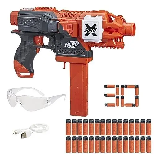 Nerf Pro Stryfe X Dart Semi-auto Blaster 30 Darts Eyewear - Orange/gray