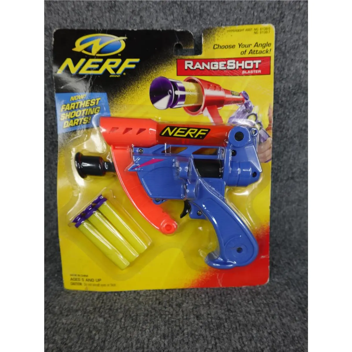 Vintage 1999 Nerf Rangeshot Blaster Hasbro Larami Micro Dart Gun Htf