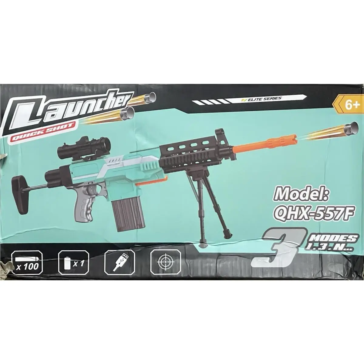 Launcher Quick Shot Elite Series Dart Blaster Toy Model: QHX-557 F