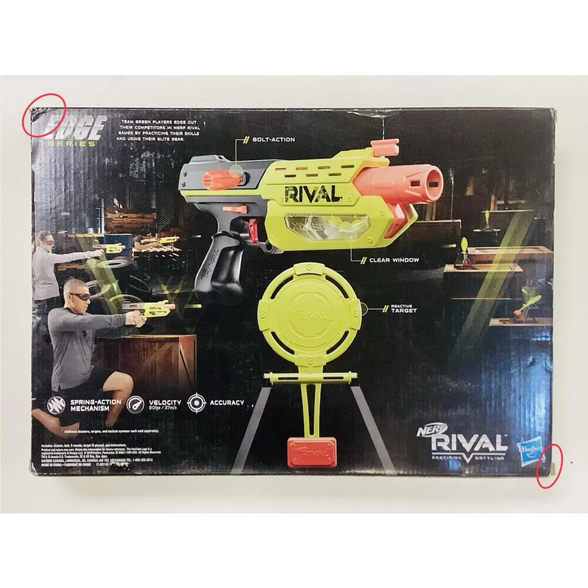 Nerf Rival Mercury xix-500 Targeting Set Edge Series Damaged Package