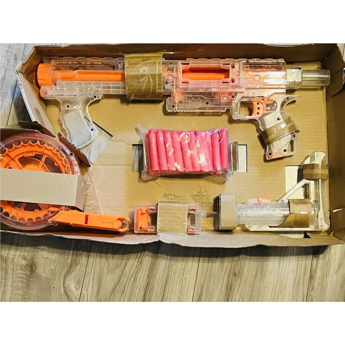 Nerf N-strike Clear Raider CS-35 Dart Gun Blaster w/ Ammo Drum Stock