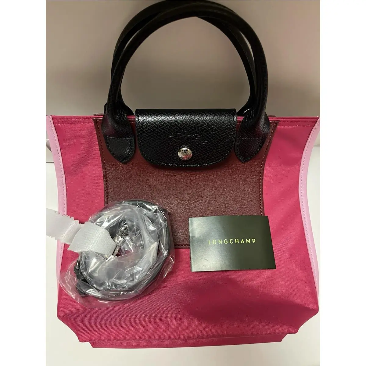 Cabas XS Re-play Crossbody Tote Color:magenta by Longchamp