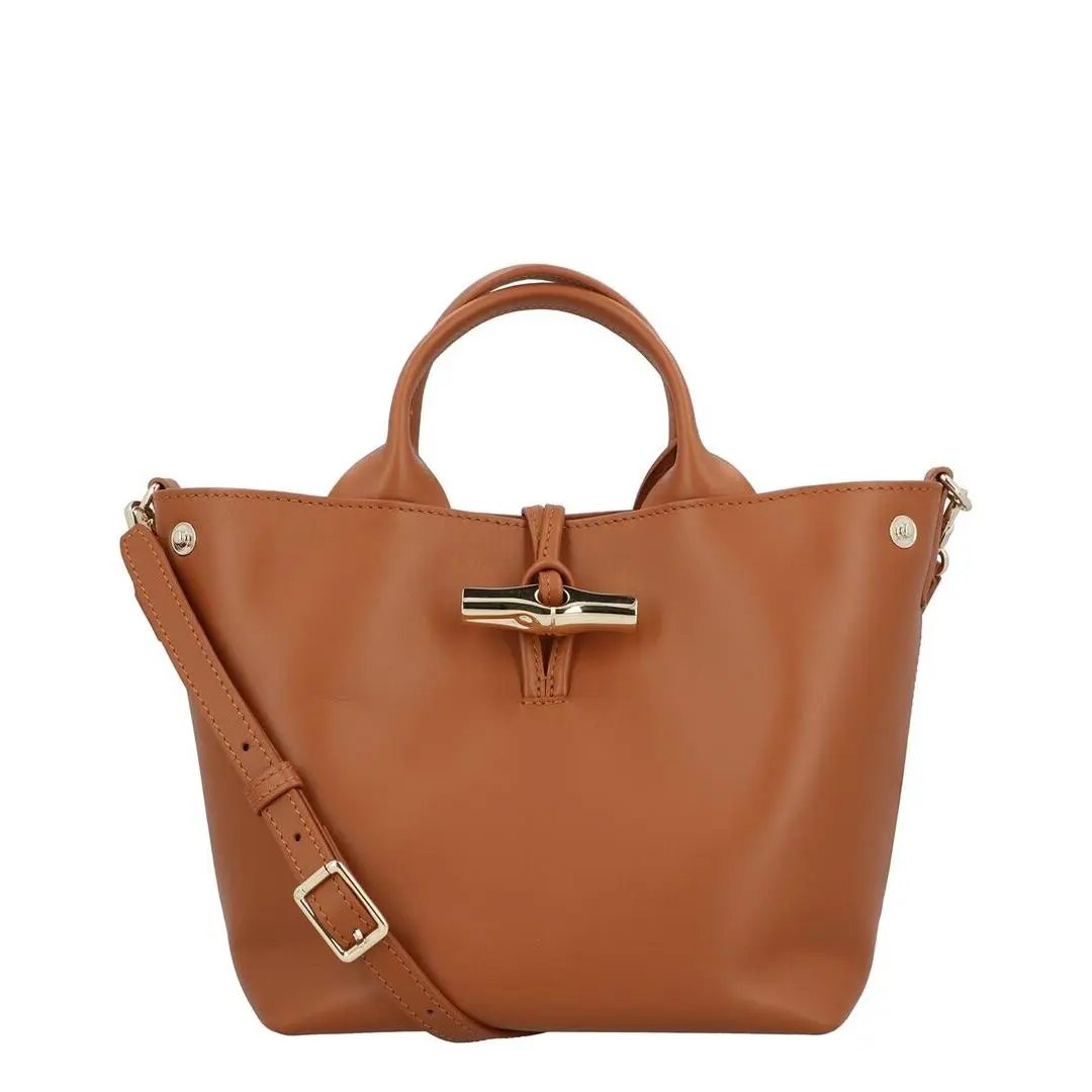 Le Roseau Small Leather Handbag Women`s Brown by Longchamp
