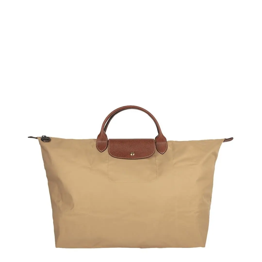 Longchamp NA Le Pliage Large Canvas Travel Bag Women`s Brown