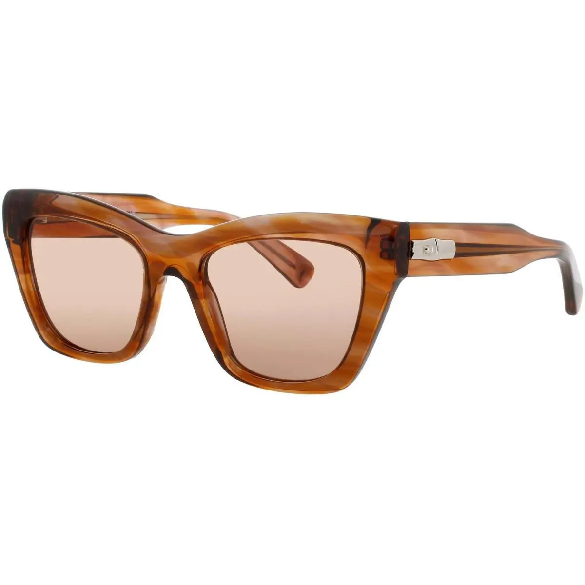 Women`s Sunglasses Striped Brown Acetate Full Rim Frame LO777S-N-211 by Longchamp