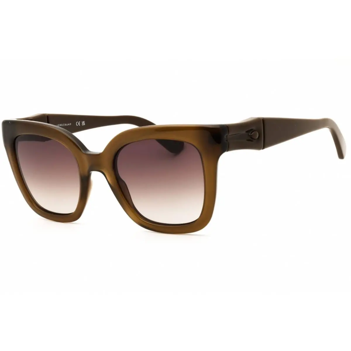 Women`s Sunglasses Transparent Brown Plastic Full Rim Frame LO793S-200 by Longchamp