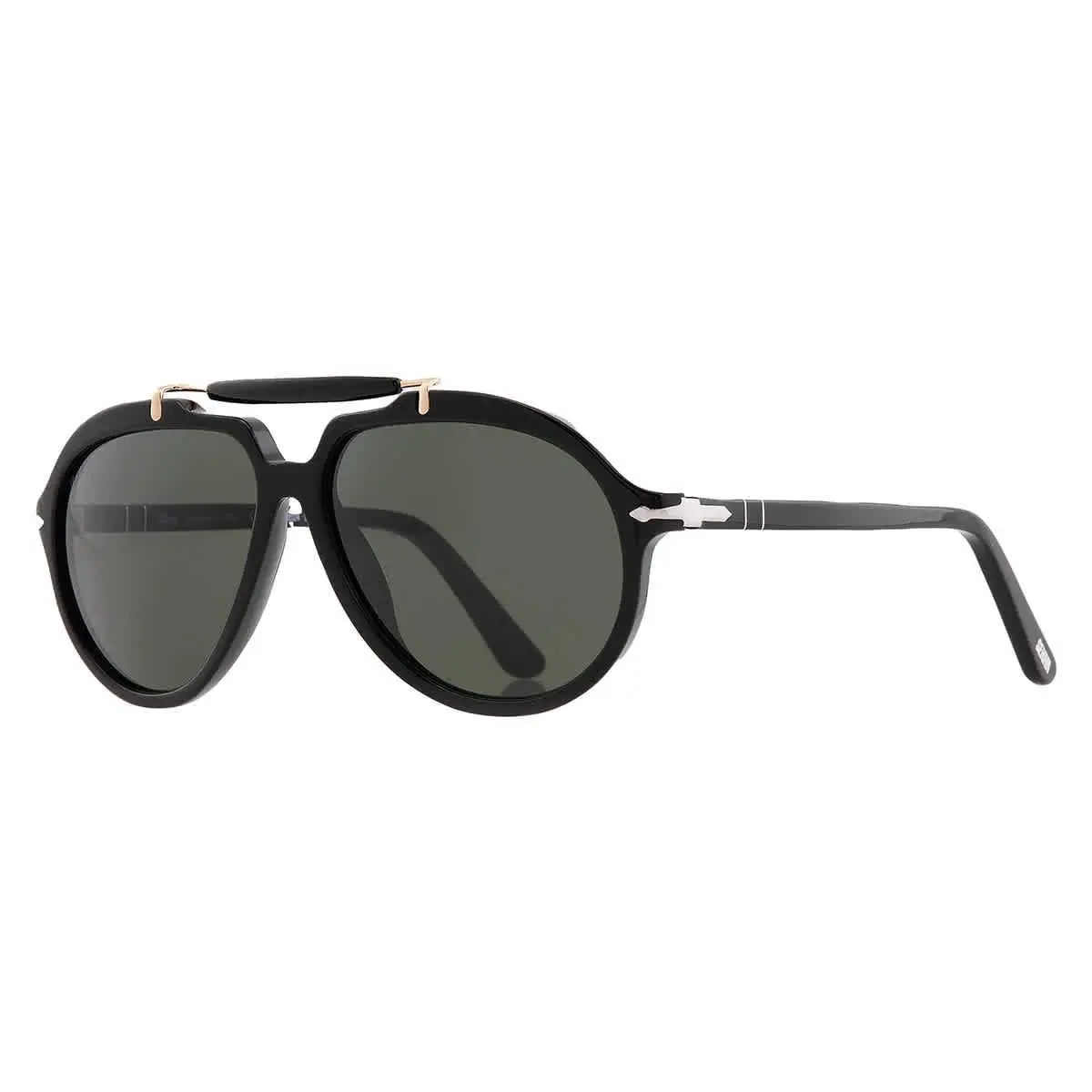 Green Pilot Unisex Sunglasses PO0202S 95/31 57 PO0202S 95/31 57 by Persol