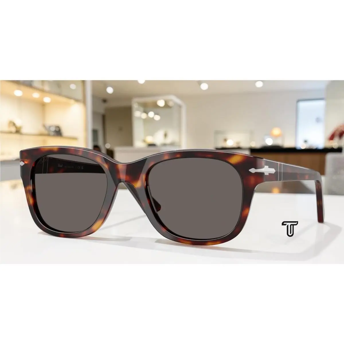 PO3372S 24 B1 Havana Dark Grey 53 mm Unisex Sunglasses by Persol
