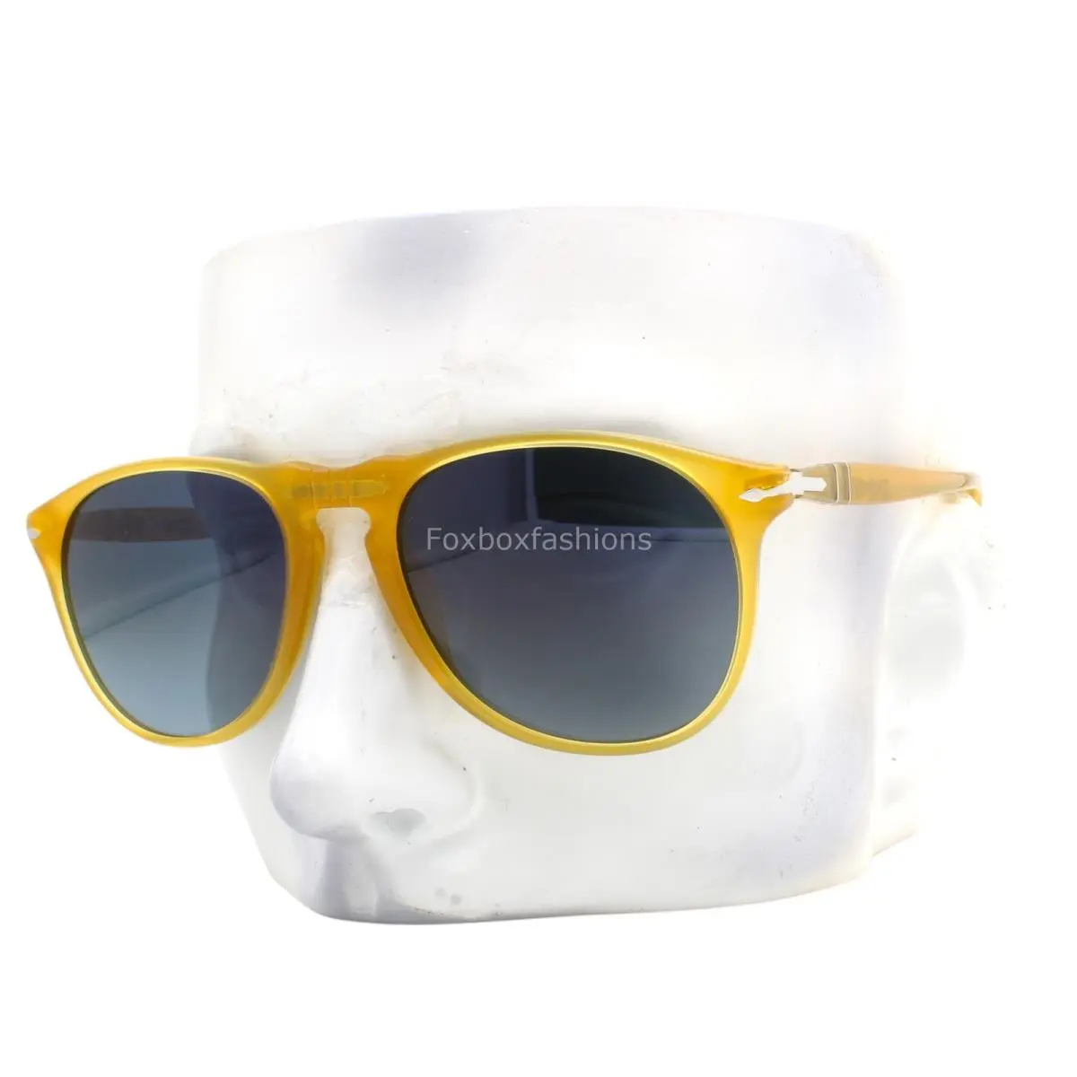 Sunglasses PO9649S 204/S3 Crystal Yellow Polarized Blue Glass 52mm W/case by Persol