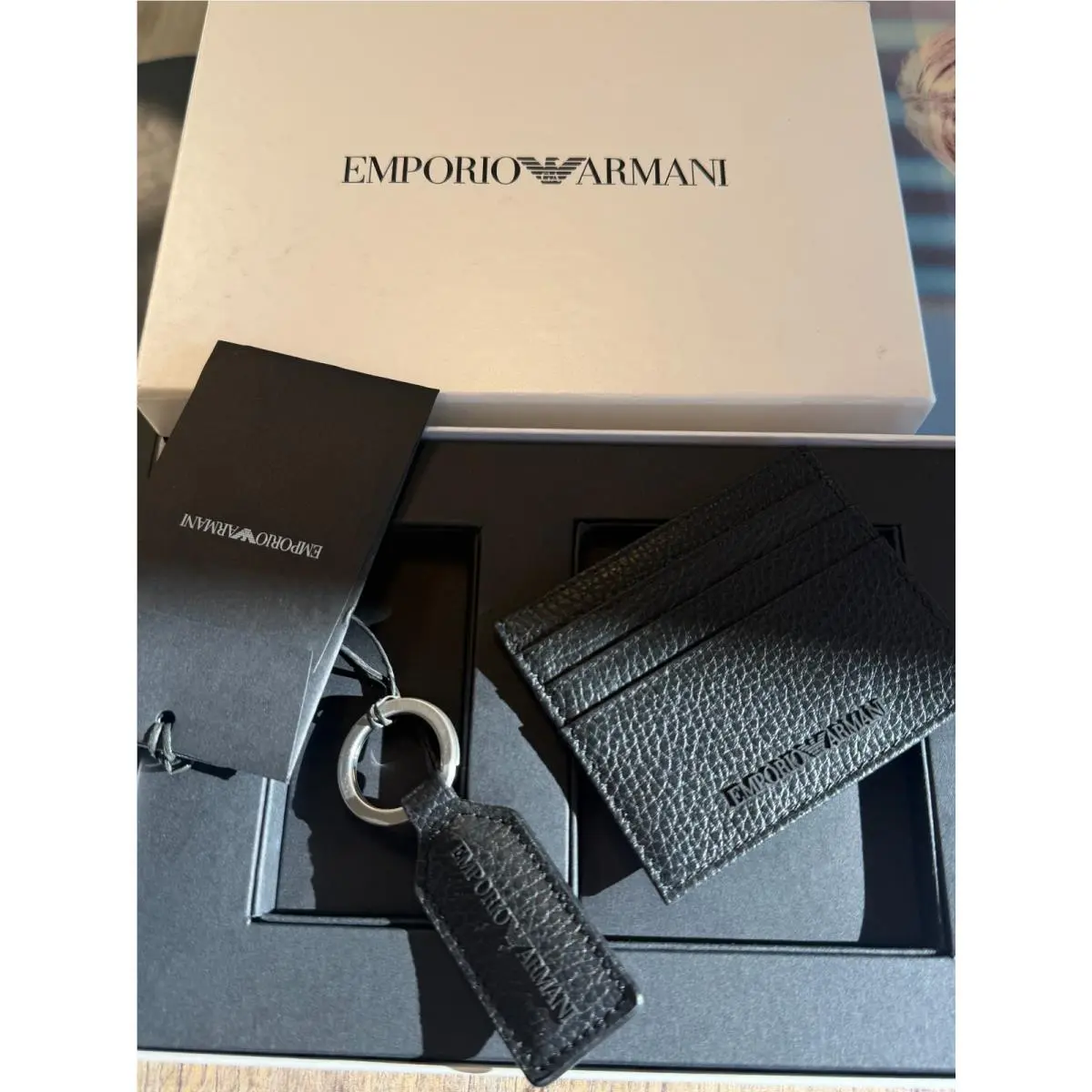 Emporio Armani Men`s Wallet and Key Cha