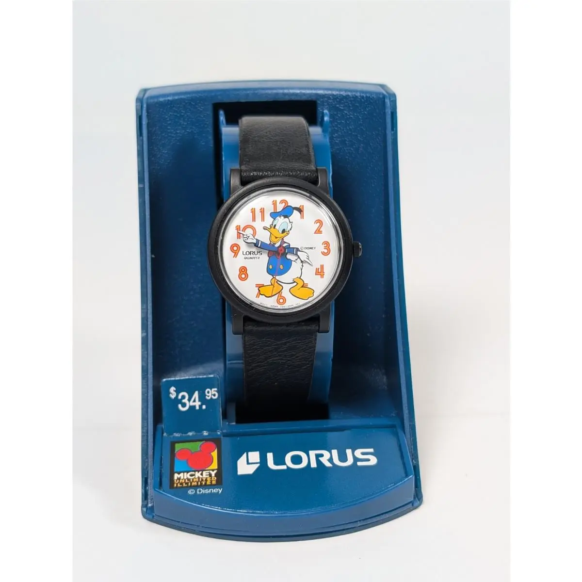 Vtg  Watch Donald Duck 31mm V515-6B20 Disney Nos Battery by Lorus