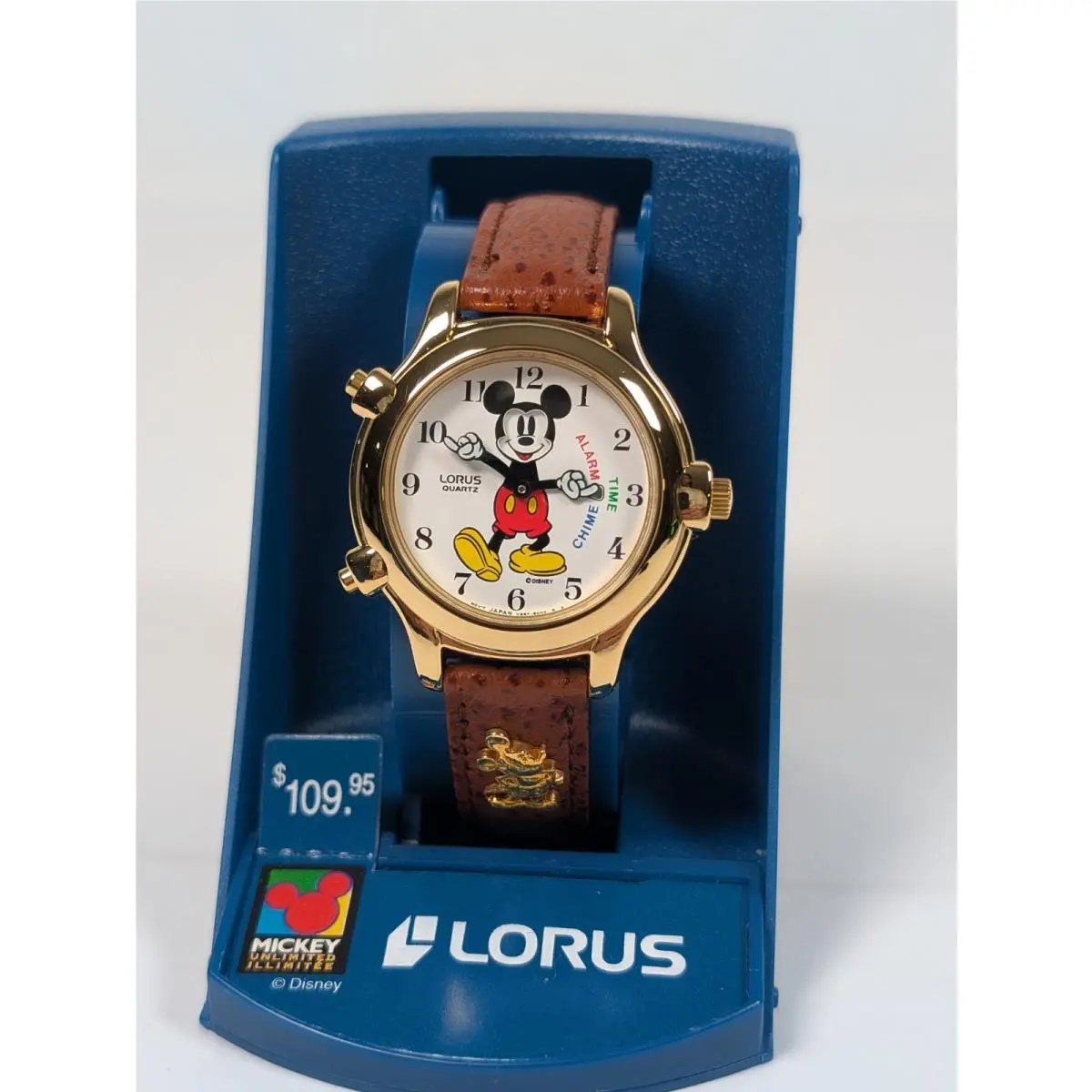 Vtg  Mickey Mouse Watch Dancing Hands Faces V69F-6000 Nos Battery by Lorus