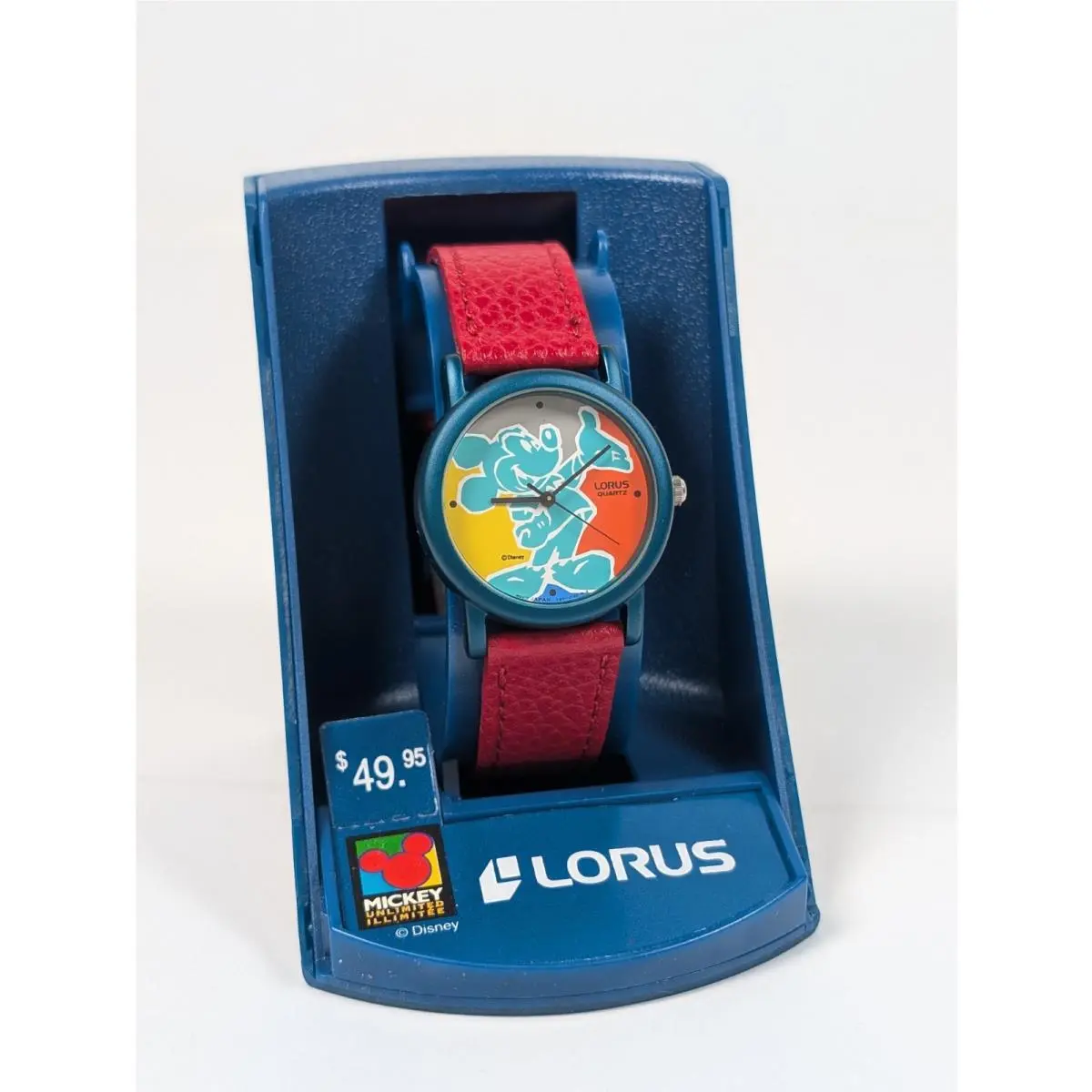 Vtg  Watch Mickey Mouse 30mm V501-0100 Disney Nos Battery by Lorus