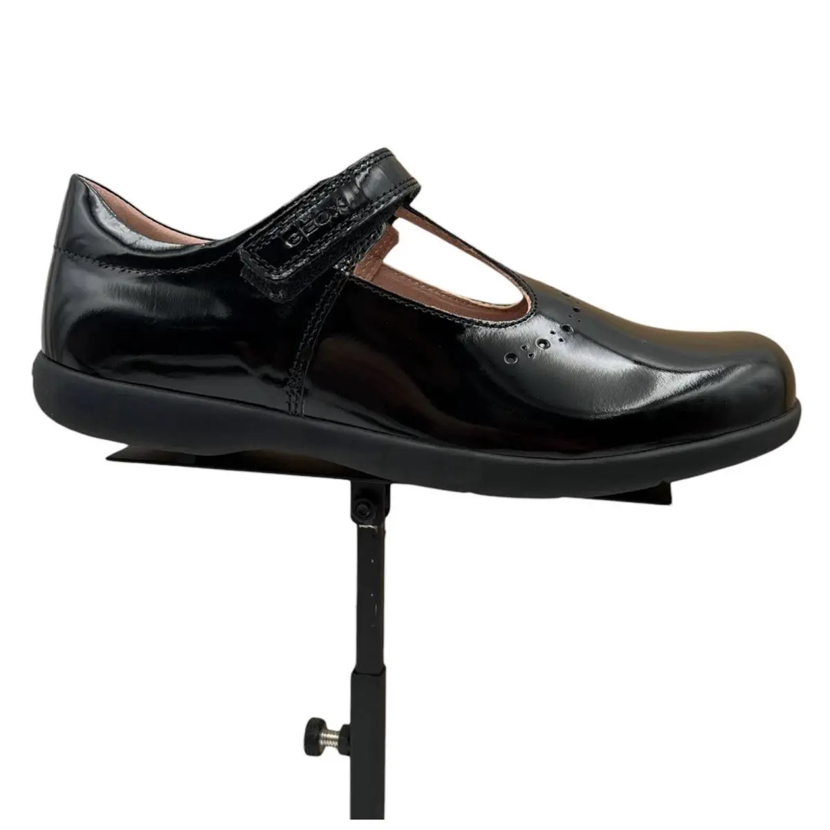 Geox Youth Big Girls Naimara T-strap Dress School Shoes Size 3 Solid Black