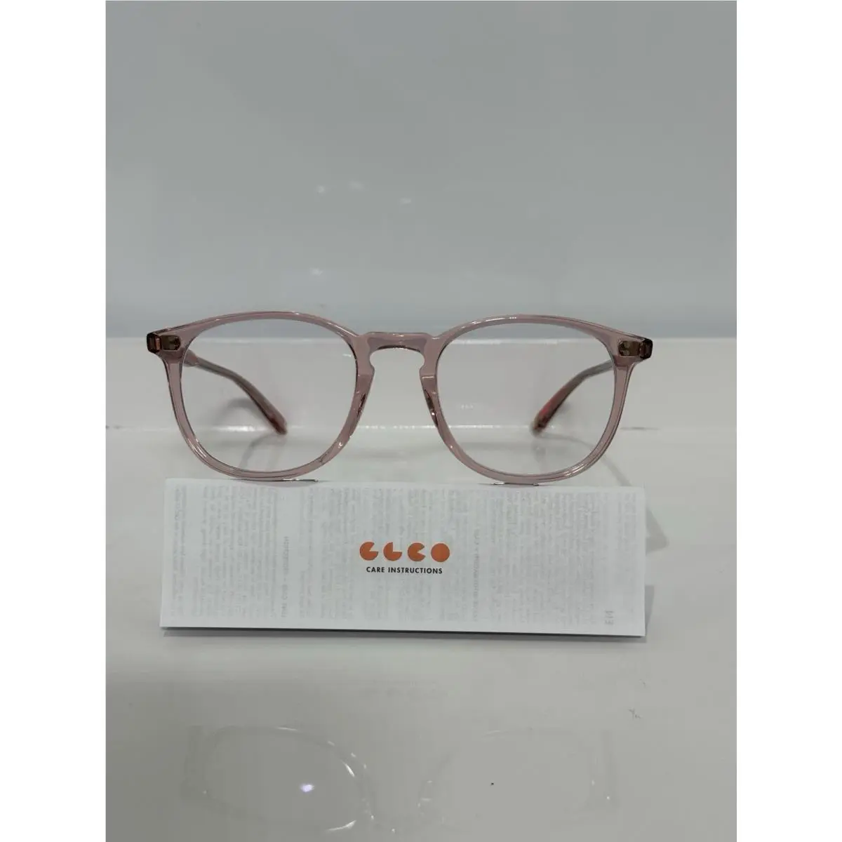 Kinney Crystal Pink Acetate Custom Bluelight Filter Eyeglasses by Garrett Leight
