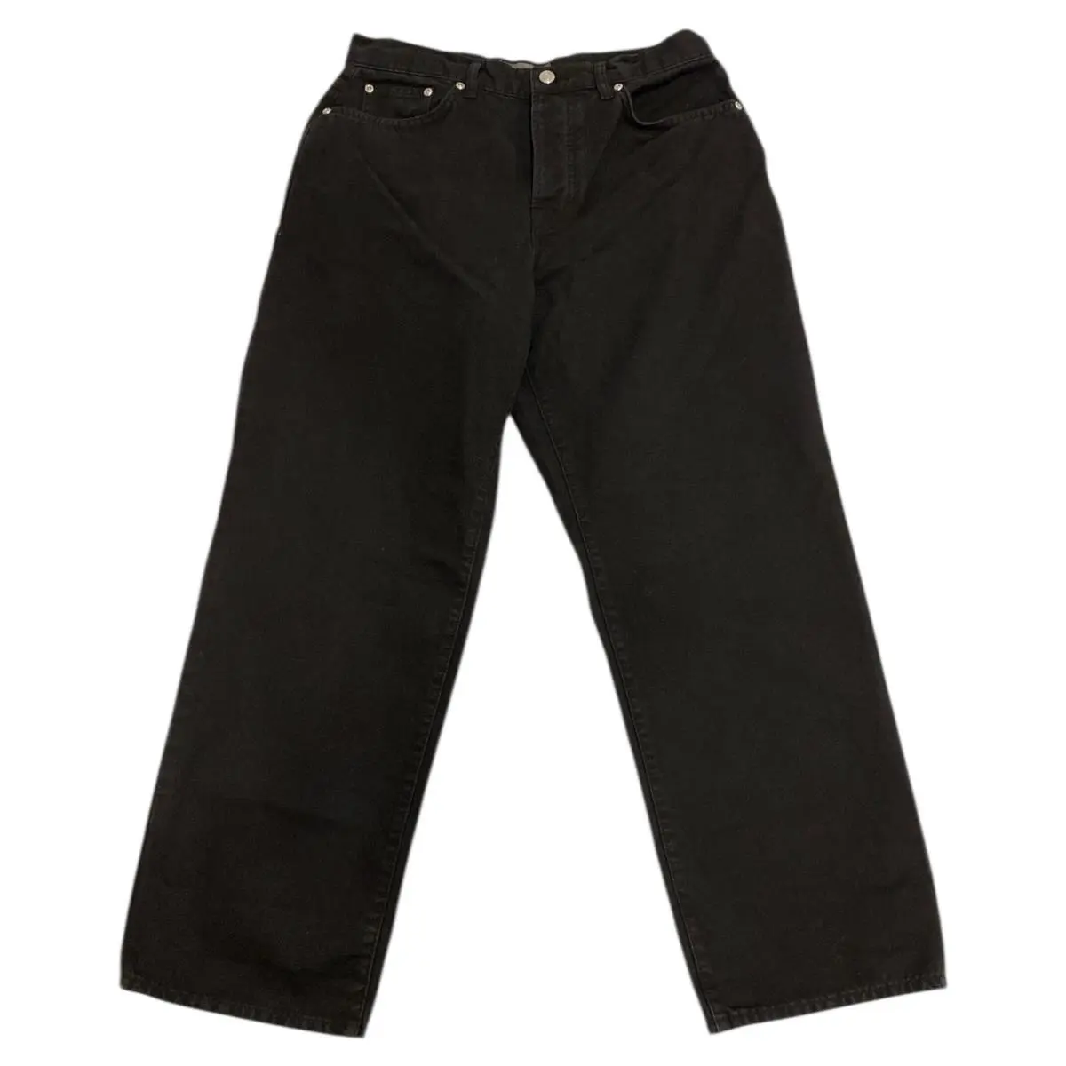 Stussy Big Ol Jean Size 30 Washed Canvas Black Individually Dyed