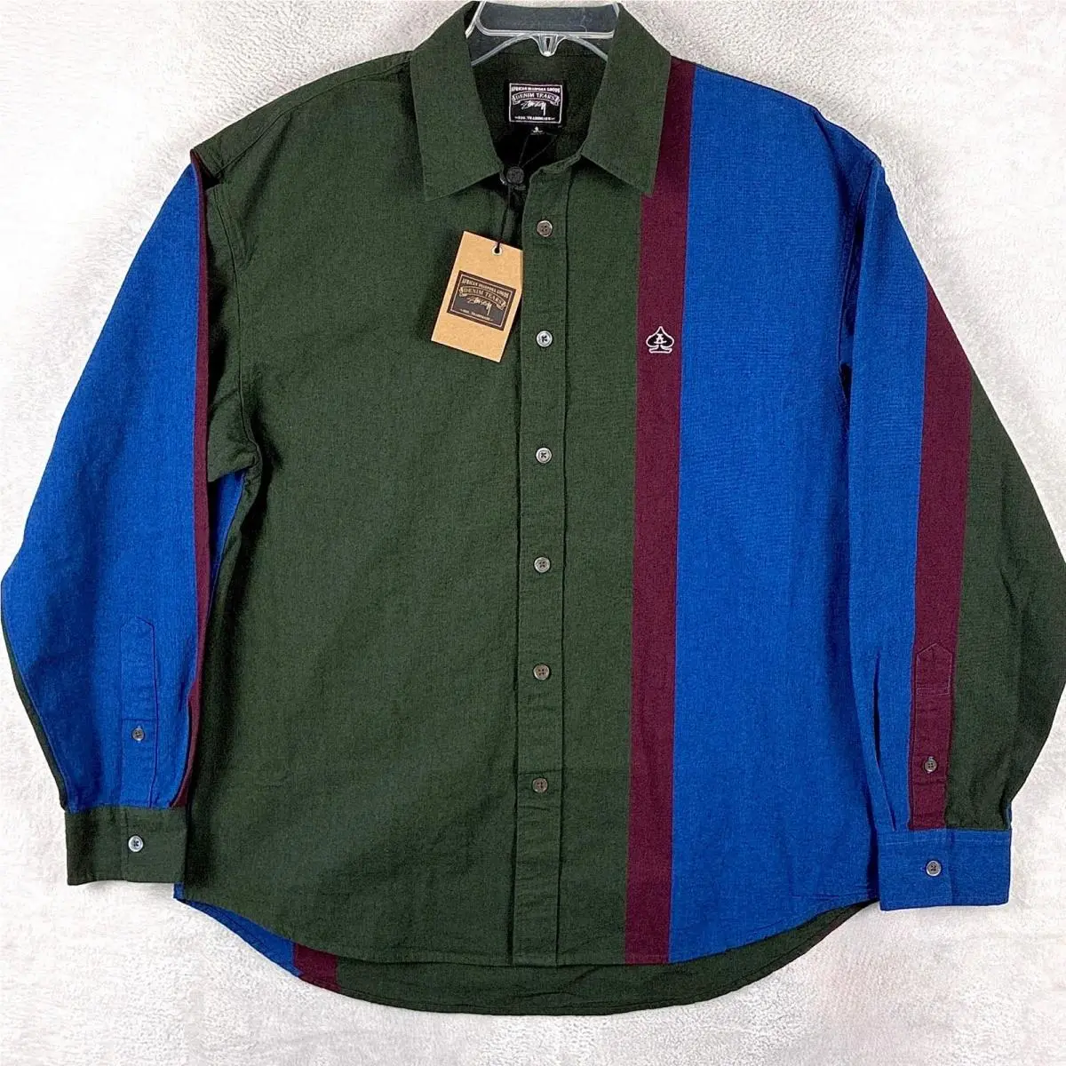 Denim Tears x Stussy Shirt Men S Multicolor Ivy Stripe Embroidered Oxford Ocbd