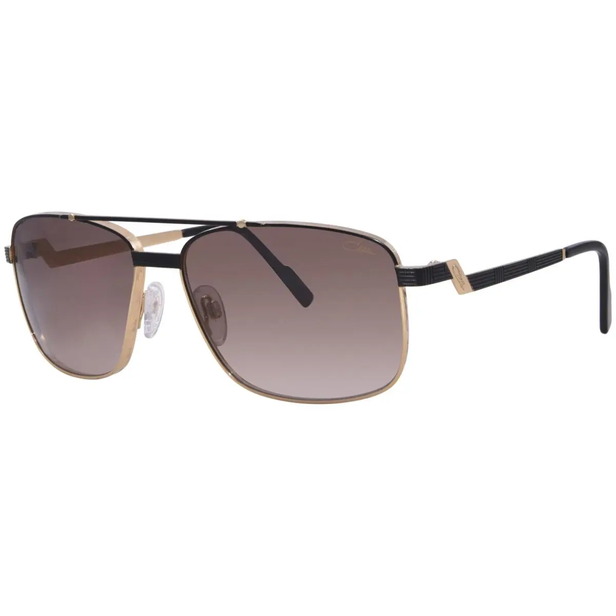 9101 001 Sunglasses Men`s Black/gold/brown Gradient Square Shape 63mm by Cazal