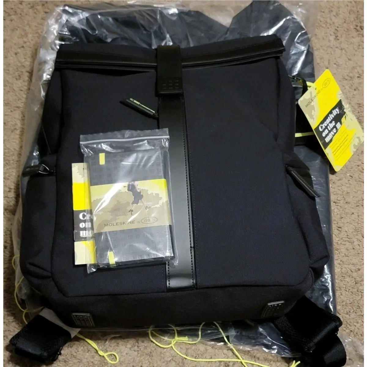 Bric`s Bric`s Moleskine Classic Tablet Business Laptop Roll-top Backpack Notebook Black by Bric's